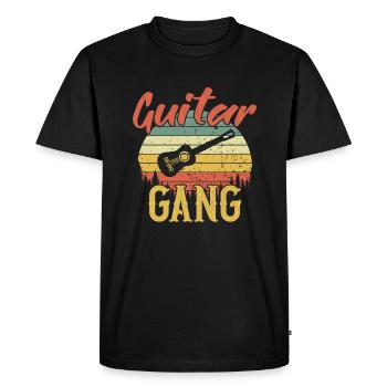 Gang de guitare / Gitarre - T-shirt Premium bio Homme - noir - Devant - Nico (187cm)