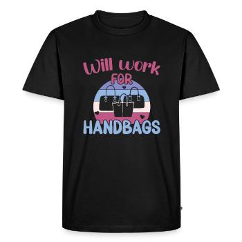 Fonctionnera pour les sacs à main / Sac à main shopping - T-shirt Premium bio Homme - noir - Devant - Nico (187cm)