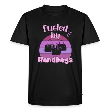 Alimenté par des sacs à main / Sac à main shopping - T-shirt Premium bio Homme - noir - Devant - Nico (187cm)