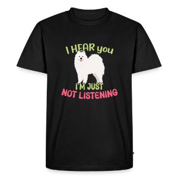 I hear you! I'm just not listening. - Men's Premium Organic T-Shirt - black - Front - Nico (187cm)