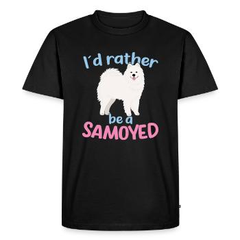 Je préfère être un Samoyède - T-shirt Premium bio Homme - noir - Devant - Nico (187cm)