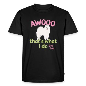 AWOOO - That's what I do - Men's Premium Organic T-Shirt - black - Front - Nico (187cm)