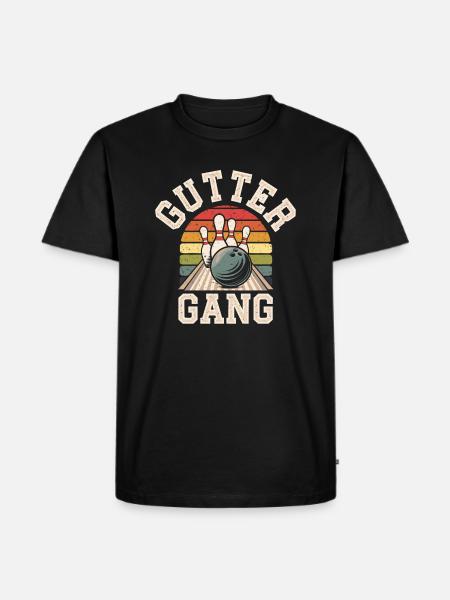 Gutter Gang Bowling Bowler - Men's Premium Organic T-Shirt - black