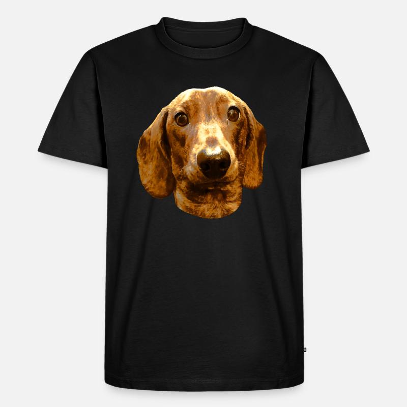 DACKEL - Männer Premium Bio T-Shirt - Schwarz