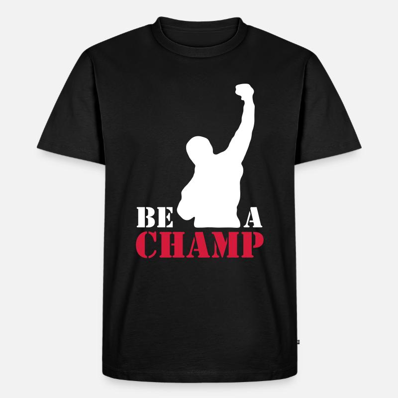 rocky_champ - Männer Premium Bio T-Shirt - Schwarz