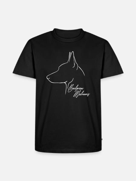 BELGIAN MALINOIS Profilo Cani Cane Wilsigns - Maglietta ecologica premium da uomo - nero