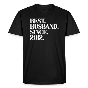Meilleur mari depuis 2012, cadeau d’anniversaire de 11 ans - T-shirt Premium bio Homme - noir - Devant - Nico (187cm)