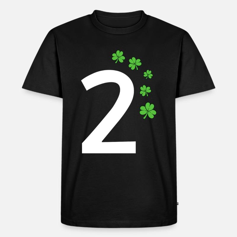 2 - Männer Premium Bio T-Shirt - Schwarz