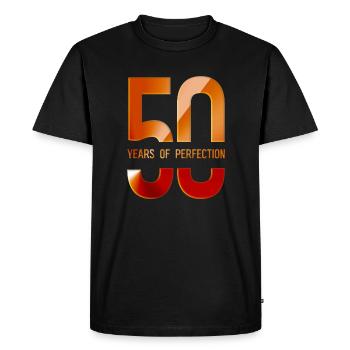 50 Years Of Perfection - 50 ans Perfection - T-shirt Premium bio Homme - noir - Devant - Nico (187cm)