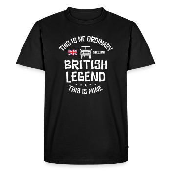 Landy Car British Legend - Männer Premium Bio T-Shirt - Schwarz - Vorne - Nico (187cm)