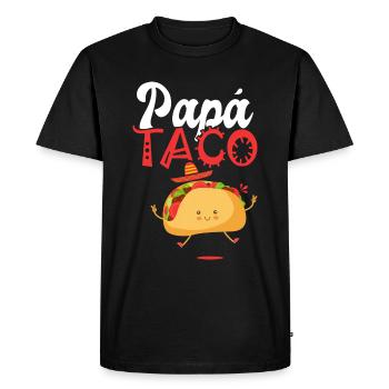 dad taco Taco Tacos Mexican food gift - Men's Premium Organic T-Shirt - black - Front - Nico (187cm)