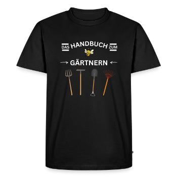 Jardinage Manuel Jardin Fleurs Jardinage - T-shirt Premium bio Homme - noir - Devant - Nico (187cm)