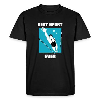 natation - T-shirt Premium bio Homme - noir - Devant - Nico (187cm)