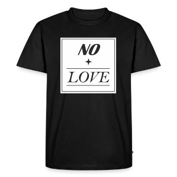No love - Men's Premium Organic T-Shirt - black - Front - Nico (187cm)