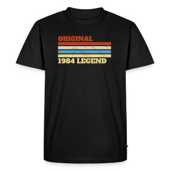1984 84 Present Bday Birthday - Men's Premium Organic T-Shirt - black - Front - Nico (187cm)