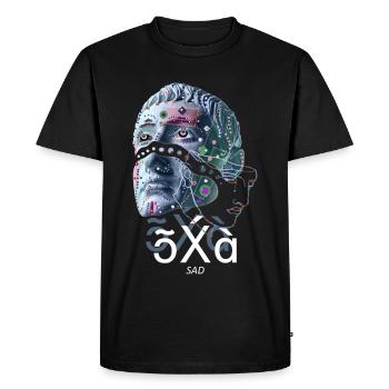 Triste triste graphique - T-shirt Premium bio Homme - noir - Devant - Nico (187cm)