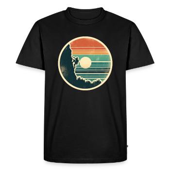 Climbing Climbers Mountains Rocks Bouldering - Men's Premium Organic T-Shirt - black - Front - Nico (187cm)