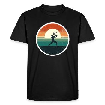 Tennis - Men's Premium Organic T-Shirt - black - Front - Nico (187cm)