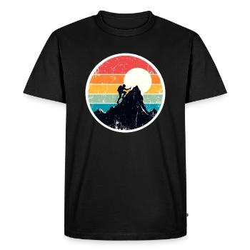 Climbing Climbers Bouldering Mountaineers - Men's Premium Organic T-Shirt - black - Front - Nico (187cm)