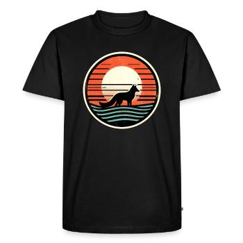 Renard - T-shirt Premium bio Homme - noir - Devant - Nico (187cm)