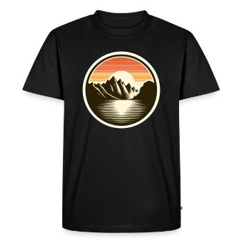 Lac de Garde - T-shirt Premium bio Homme - noir - Devant - Nico (187cm)