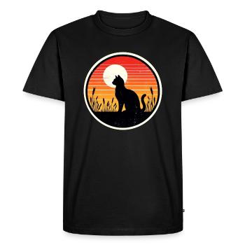 Chat - T-shirt Premium bio Homme - noir - Devant - Nico (187cm)