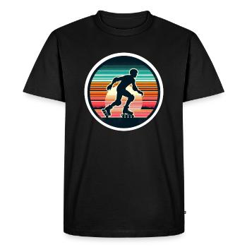Roller - T-shirt Premium bio Homme - noir - Devant - Nico (187cm)