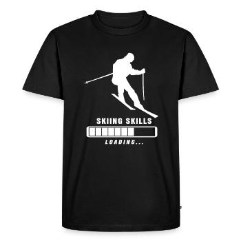 Skiing Skills Loading Loading Bar Gift - Men's Premium Organic T-Shirt - black - Front - Nico (187cm)
