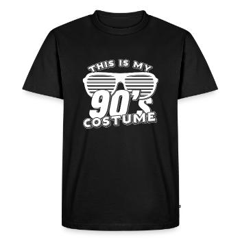 Ceci est mon cadeau des années 90 Costume Shirt 90 - T-shirt Premium bio Homme - noir - Devant - Nico (187cm)