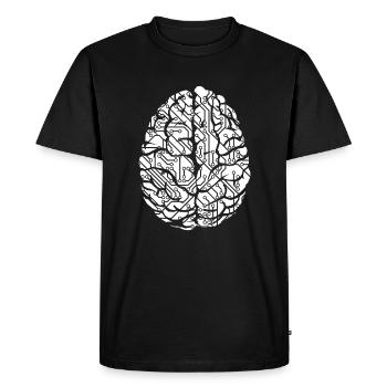 Programmeur de connecteurs de circuits imprimés Computer Science Tree - T-shirt Premium bio Homme - noir - Devant - Nico (187cm)