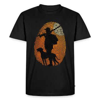 Chasse chasseur la chasse mon adn - T-shirt Premium bio Homme - noir - Devant - Nico (187cm)