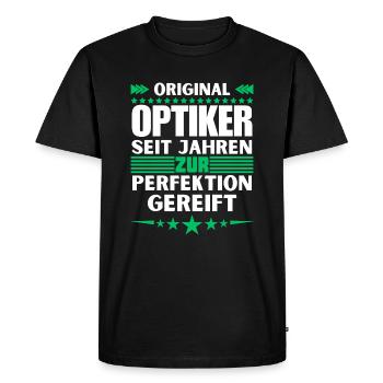 Les opticiens ont mûri à la perfection - T-shirt Premium bio Homme - noir - Devant - Nico (187cm)
