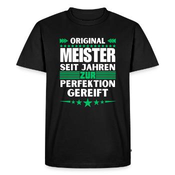 Des maîtres mûris à la perfection - T-shirt Premium bio Homme - noir - Devant - Nico (187cm)
