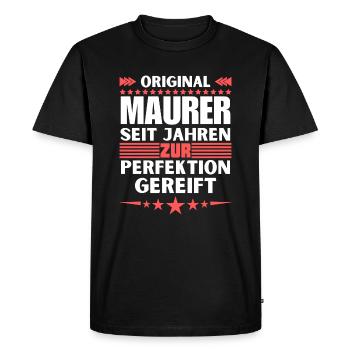 Les maçons ont mûri à la perfection - T-shirt Premium bio Homme - noir - Devant - Nico (187cm)