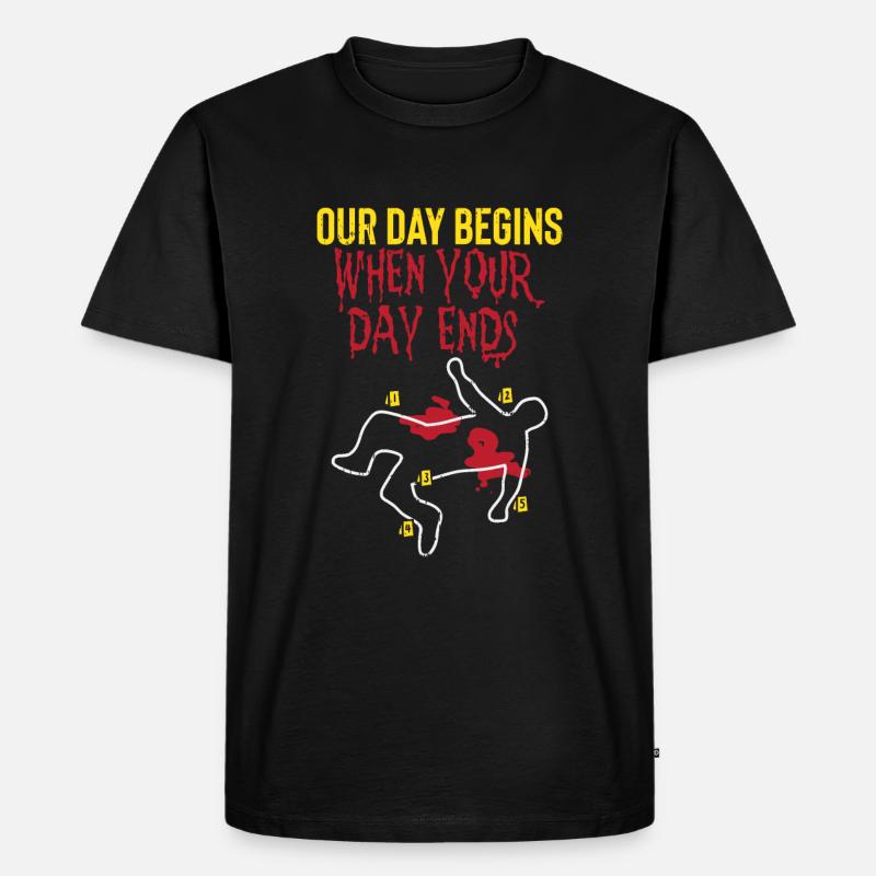 ADN de l'enquêteur pathologiste BKA - T-shirt Premium bio Homme - noir
