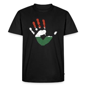 Hungary Flag Hungarian Flag Balaton Hungary - Men's Premium Organic T-Shirt - black - Front - Nico (187cm)