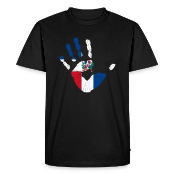 République dominicaine Drapeau Dom Rep Voyage drapeau - T-shirt Premium bio Homme - noir - Devant - Nico (187cm)