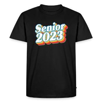 Cadeau de fête de remise des diplômes rétro de la classe senior de 2023 - T-shirt Premium bio Homme - noir - Devant - Nico (187cm)