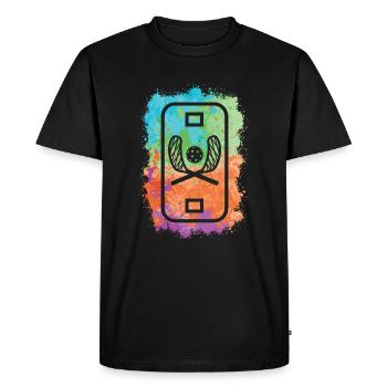 Joueurs de floorball Floorball Hockey Floorball - T-shirt Premium bio Homme - noir - Devant - Nico (187cm)