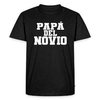 Papa del Novio Groom's Father Wedding Gift - Men's Premium Organic T-Shirt - black - Front - Nico (187cm)