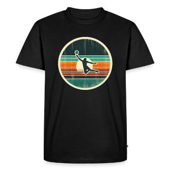 Federball Badminton - T-shirt Premium bio Homme - noir - Devant - Nico (187cm)