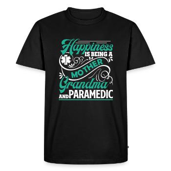Paramedic Mother Grandma Paramedic - Men's Premium Organic T-Shirt - black - Front - Nico (187cm)