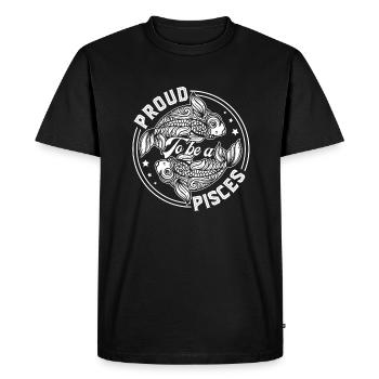 Pisces Proud To Be A Pisces - Men's Premium Organic T-Shirt - black - Front - Nico (187cm)