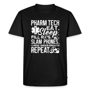 Pharmacy Technician Eat Sleep Pharmacy Technician - Men's Premium Organic T-Shirt - black - Front - Nico (187cm)