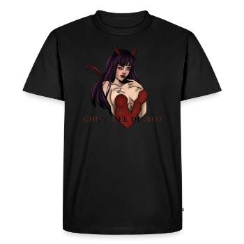 Chica Del Diablo: Devil Girl - T-shirt Premium bio Homme - noir - Devant - Nico (187cm)