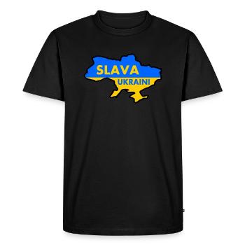 Slava ukraini - T-shirt Premium bio Homme - noir - Devant - Nico (187cm)
