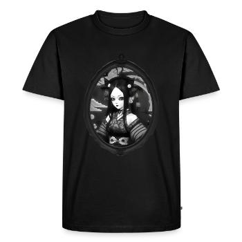 Fille du Japon Gothique - T-shirt Premium bio Homme - noir - Devant - Nico (187cm)