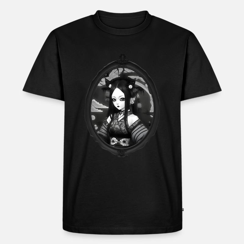 Goth Japan Mädchen - Männer Premium Bio T-Shirt - Schwarz