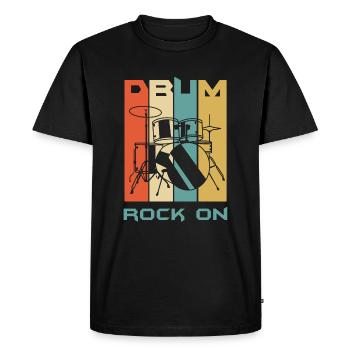 Percussion - Men's Premium Organic T-Shirt - black - Front - Nico (187cm)