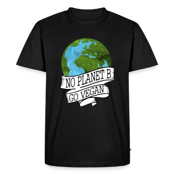 PAS DE PLANÈTE B GO VEGAN - T-shirt Premium bio Homme - noir - Devant - Nico (187cm)